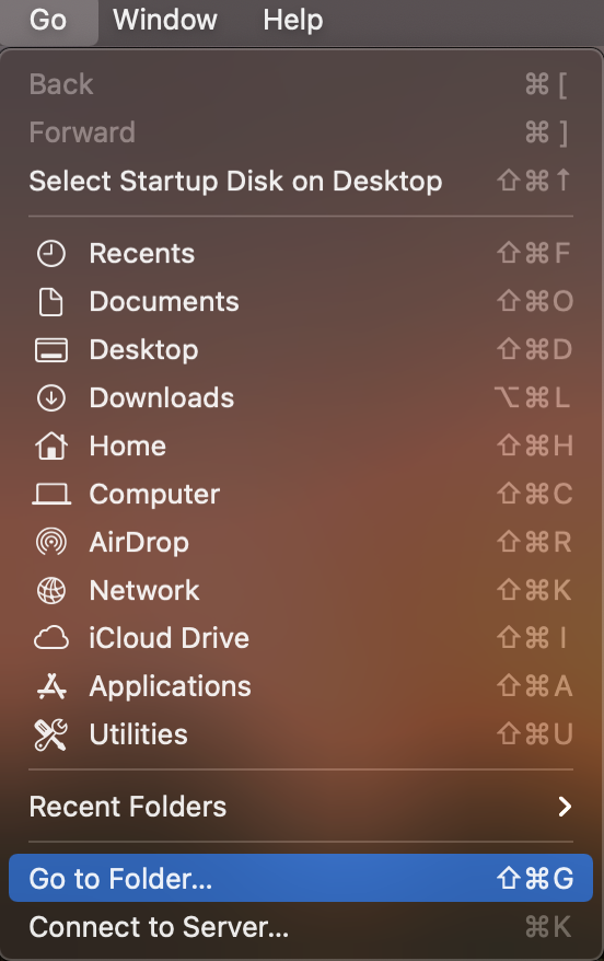 Finder > Go > Go To Folder