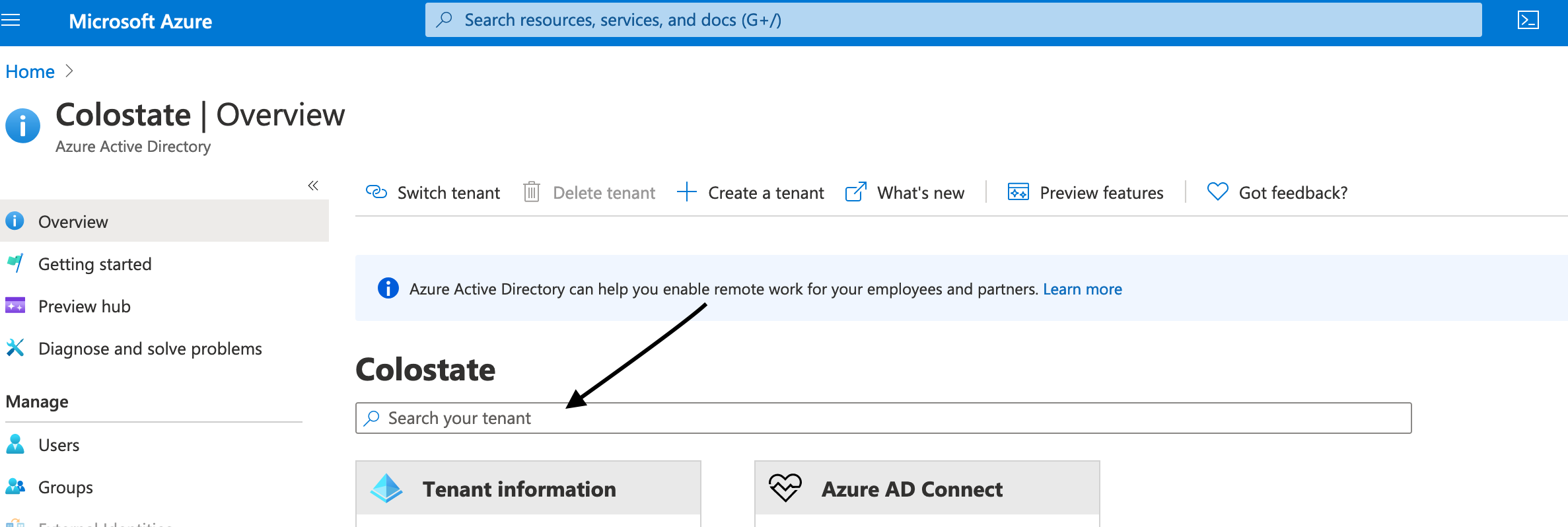 Colostate Azure Portal